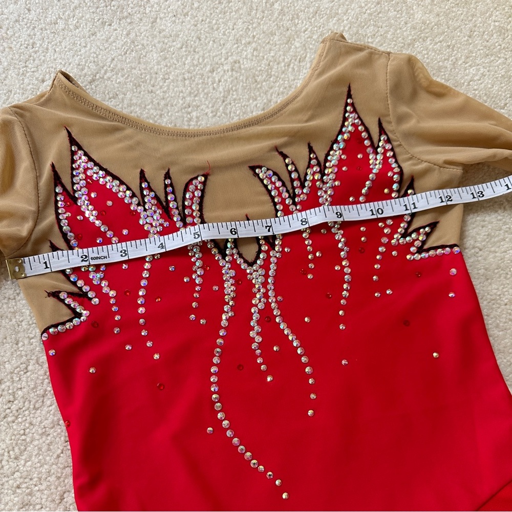New Figure Skating Dress Size 12 (7~10T) with Hair Scrunchies (130~140cm) - Picture 5 of 10
